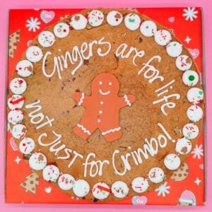 Christmas Gift for Foodies Giant Gingerbread Design Seasonal Cookie Card