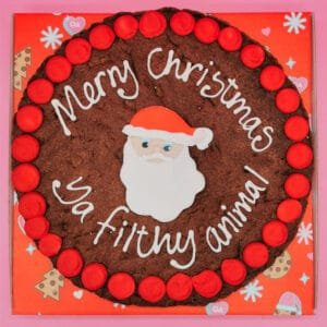 Personalised Merry Christmas Ya Filthy Animal Santa Cookie Gift