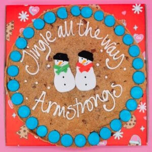 Christmas Gift for Foodies Jingle All The Way Family Cookie Card on Festive Box