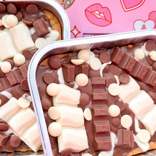 Milky Bar & Kinder Loaded Cookie Tray Featured Image